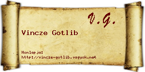 Vincze Gotlib névjegykártya